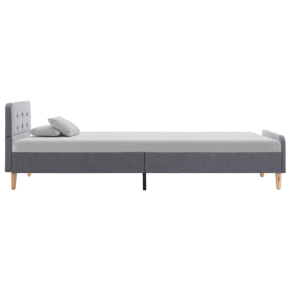 Bettgestell Hellgrau Stoff 90x200 cm