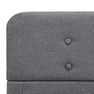 Bettgestell Hellgrau Stoff 90x200 cm
