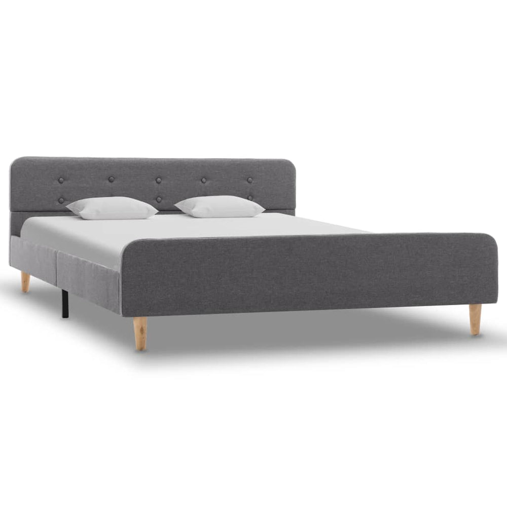Bettgestell Hellgrau Stoff 140x200 cm