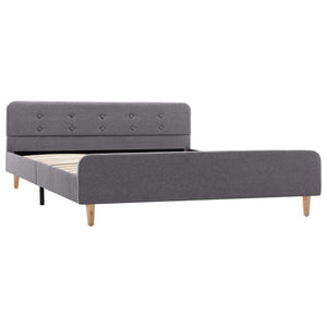 Bettgestell Hellgrau Stoff 140x200 cm