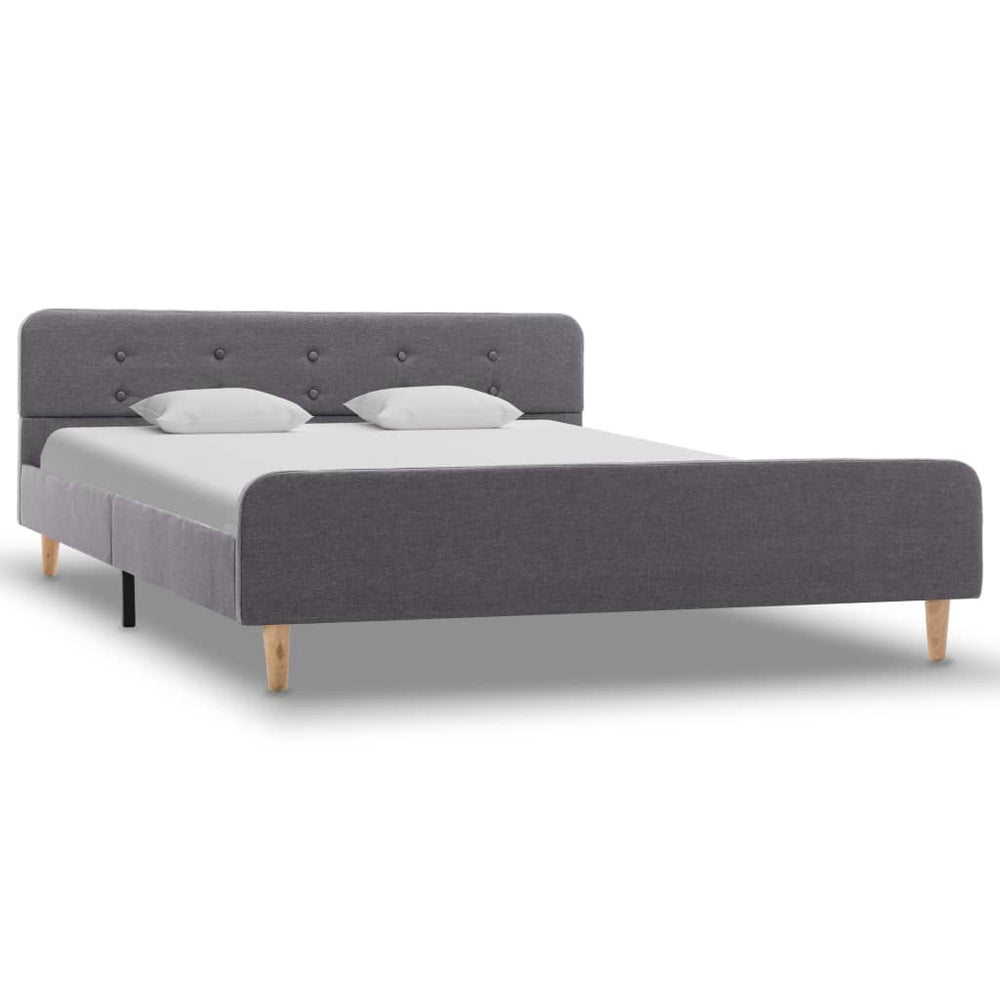 Bettgestell Hellgrau Stoff 160x200 cm