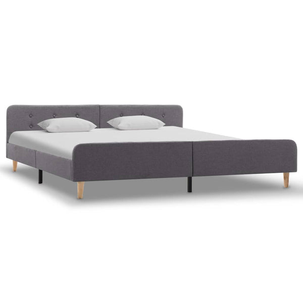 Bettgestell Hellgrau Stoff 180×200 cm