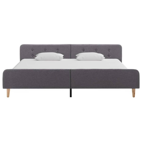 Bettgestell Hellgrau Stoff 180×200 cm