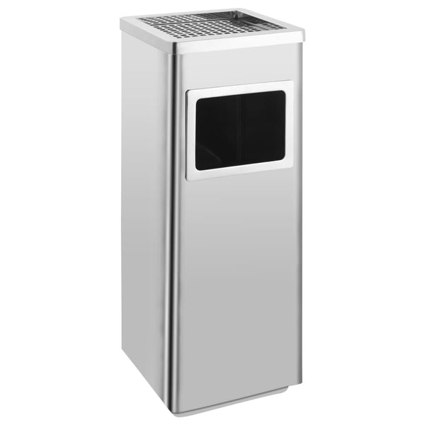 Edelstahl Mülleimer mit Aschenbecher 36L