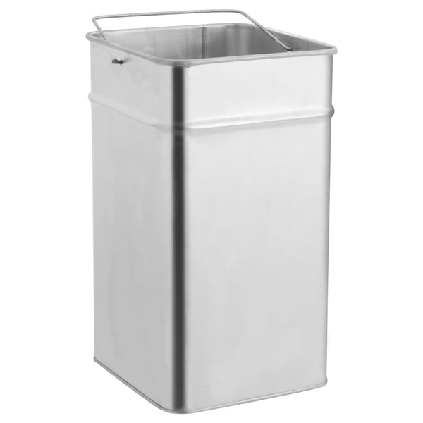 Edelstahl Mülleimer mit Aschenbecher 36L