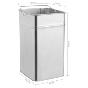 Edelstahl Mülleimer mit Aschenbecher 36L
