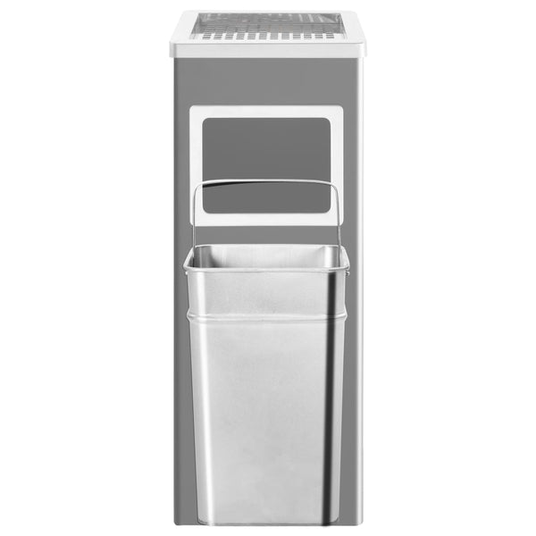 Mülleimer mit Aschenbecher Hotel Stahl Schwarz 36L