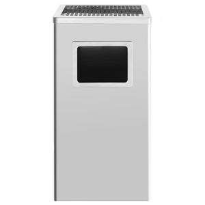 Edelstahl Mülleimer mit Aschenbecher 45L