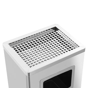 Edelstahl Mülleimer mit Aschenbecher 45L
