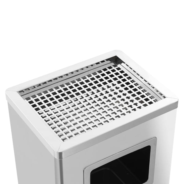 Edelstahl Mülleimer mit Aschenbecher 45L