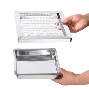 Edelstahl Mülleimer mit Aschenbecher 45L