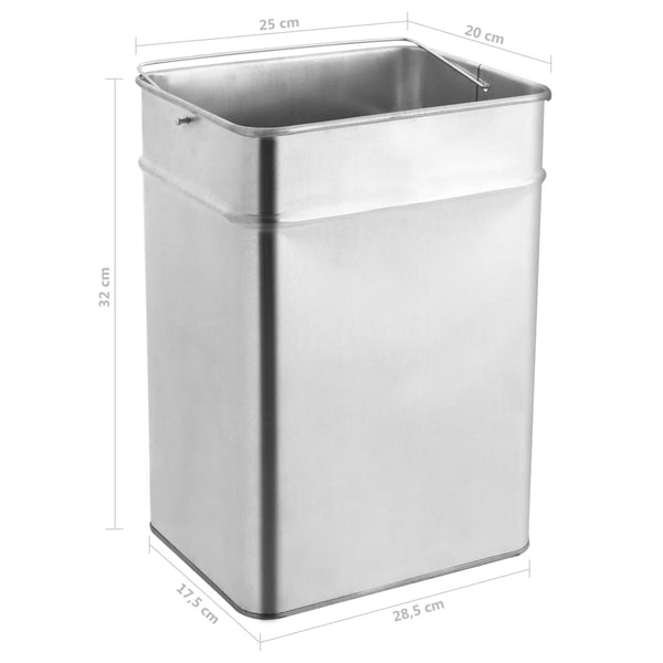 Mülleimer mit Aschenbecher Hotel Stahl Schwarz 45L