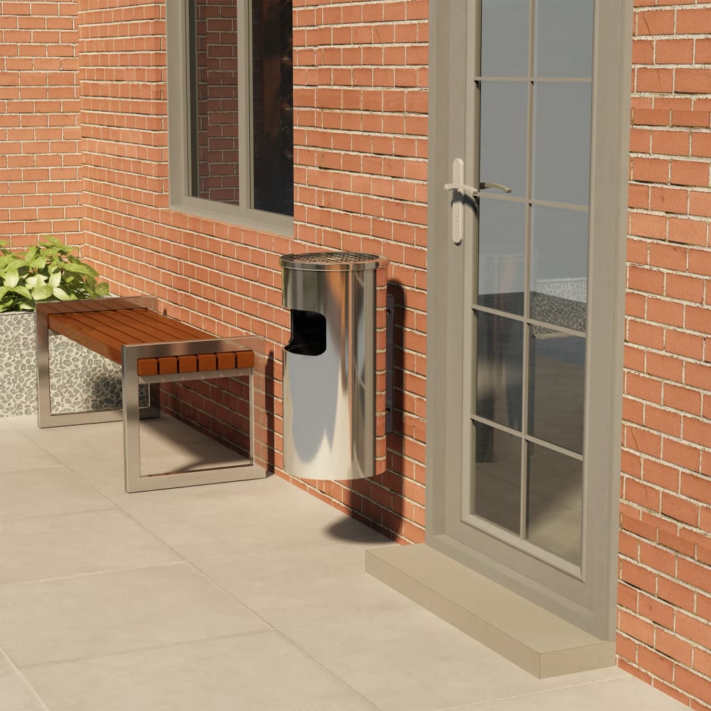 Wandaschenbecher Edelstahl 26L