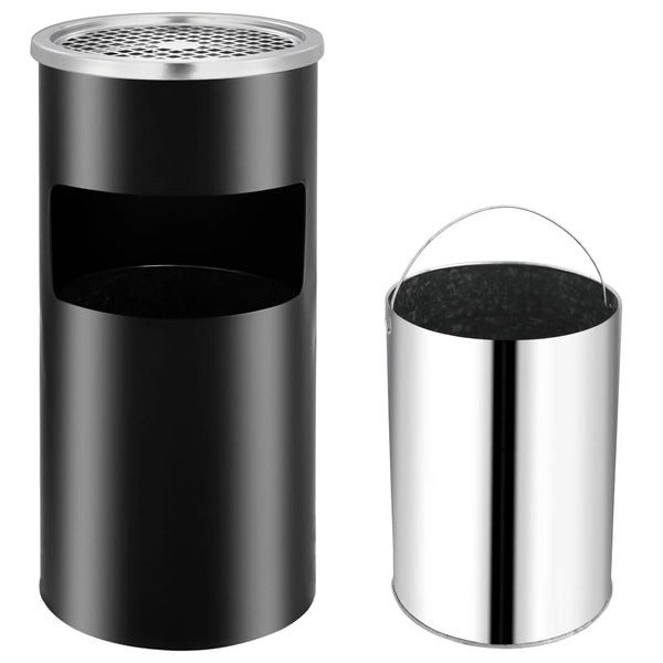 Wandaschenbecher Stahl Schwarz 26L