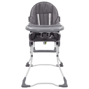Klappbarer Baby-Hochstuhl Grau/Weiß