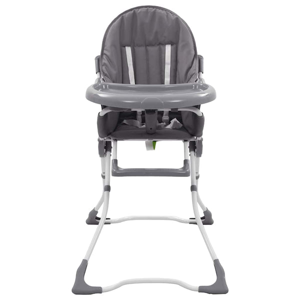 Klappbarer Baby-Hochstuhl Grau/Weiß