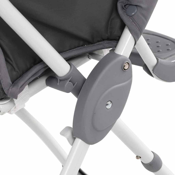 Klappbarer Baby-Hochstuhl Grau/Weiß