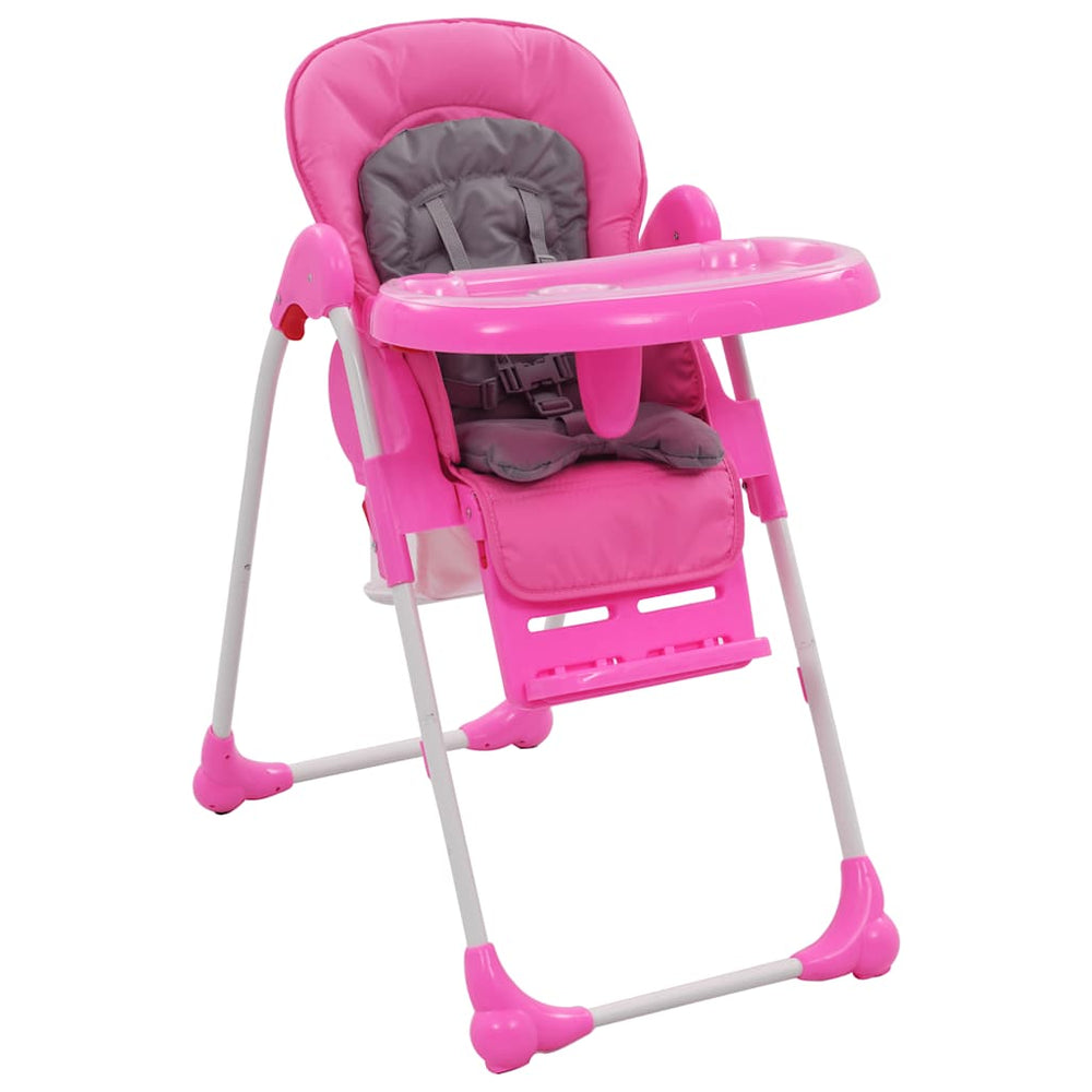 Baby-Hochstuhl Rosa Grau Klappbar