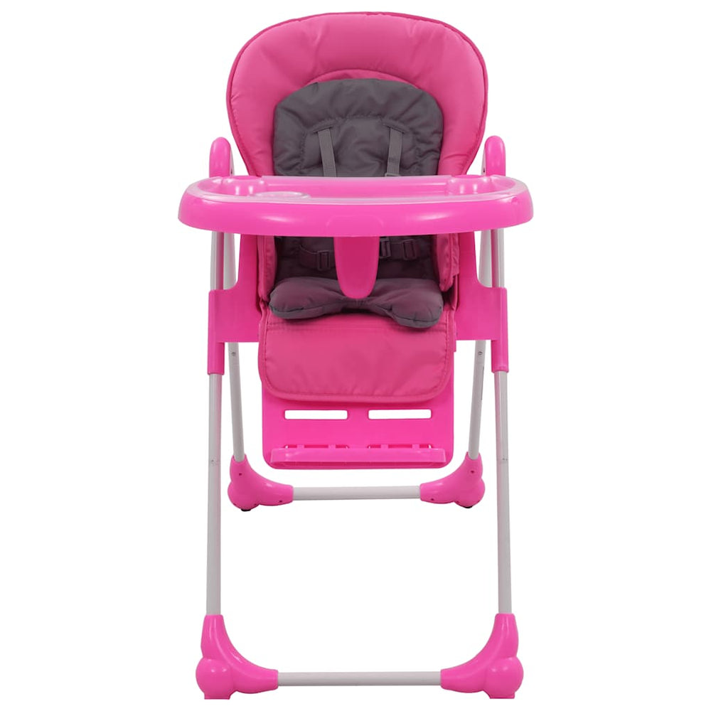 Baby-Hochstuhl Rosa Grau Klappbar