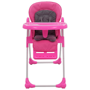 Baby-Hochstuhl Rosa Grau Klappbar