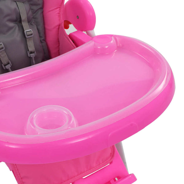 Baby-Hochstuhl Rosa Grau Klappbar