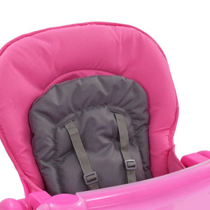 Baby-Hochstuhl Rosa Grau Klappbar