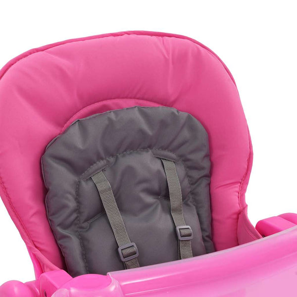 Baby-Hochstuhl Rosa Grau Klappbar