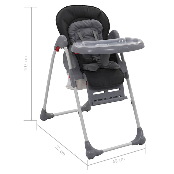 Baby Hochstuhl Grau Klappbar