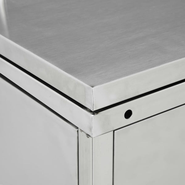 Mülltonnenbox für 2 Tonnen 240 L Edelstahl