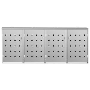 Mülltonnenbox für 4 Tonnen 240 L Edelstahl