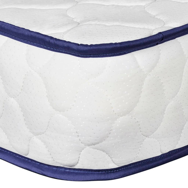vidaXL Lit avec matelas à mémoire de forme blanc similicuir 90×200 cm