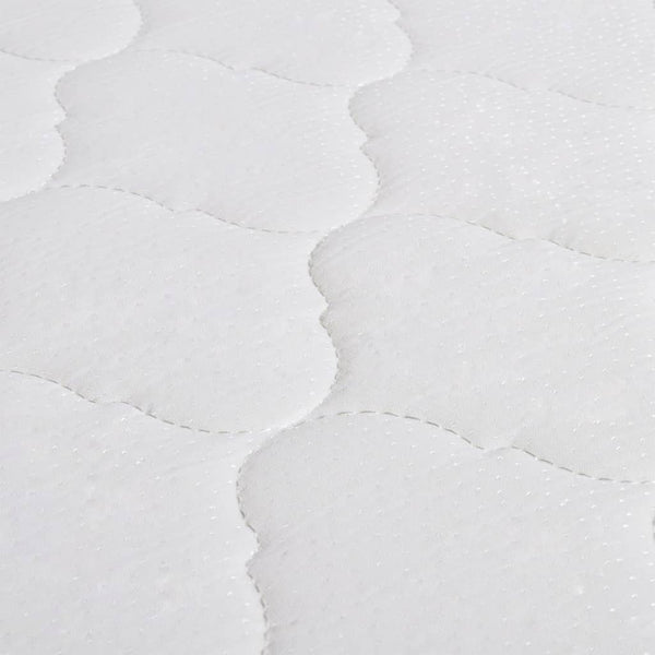 vidaXL Lit avec matelas à mémoire de forme blanc similicuir 90×200 cm