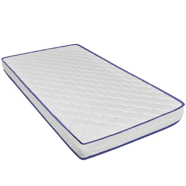 vidaXL Lit avec matelas à mémoire de forme blanc similicuir 90×200 cm