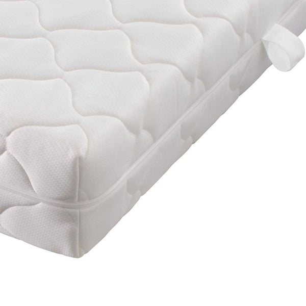 vidaXL Lit avec matelas en similicuir blanc 90 x 200 cm