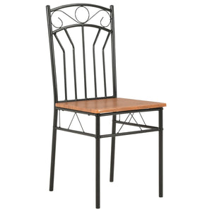 vidaXL Dining Chairs 6 pcs Brown MDF