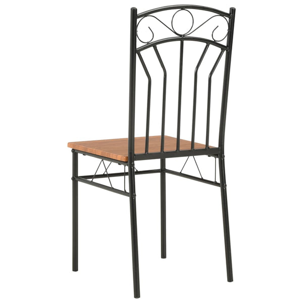 vidaXL Dining Chairs 6 pcs Brown MDF
