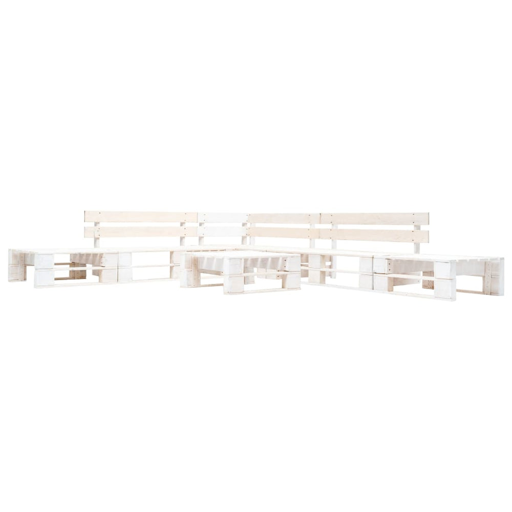 vidaXL Ensemble de salon de palettes 6 pcs Bois Blanc