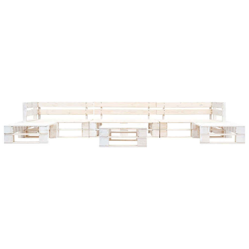 vidaXL Ensemble de salon de palettes 6 pcs Bois Blanc