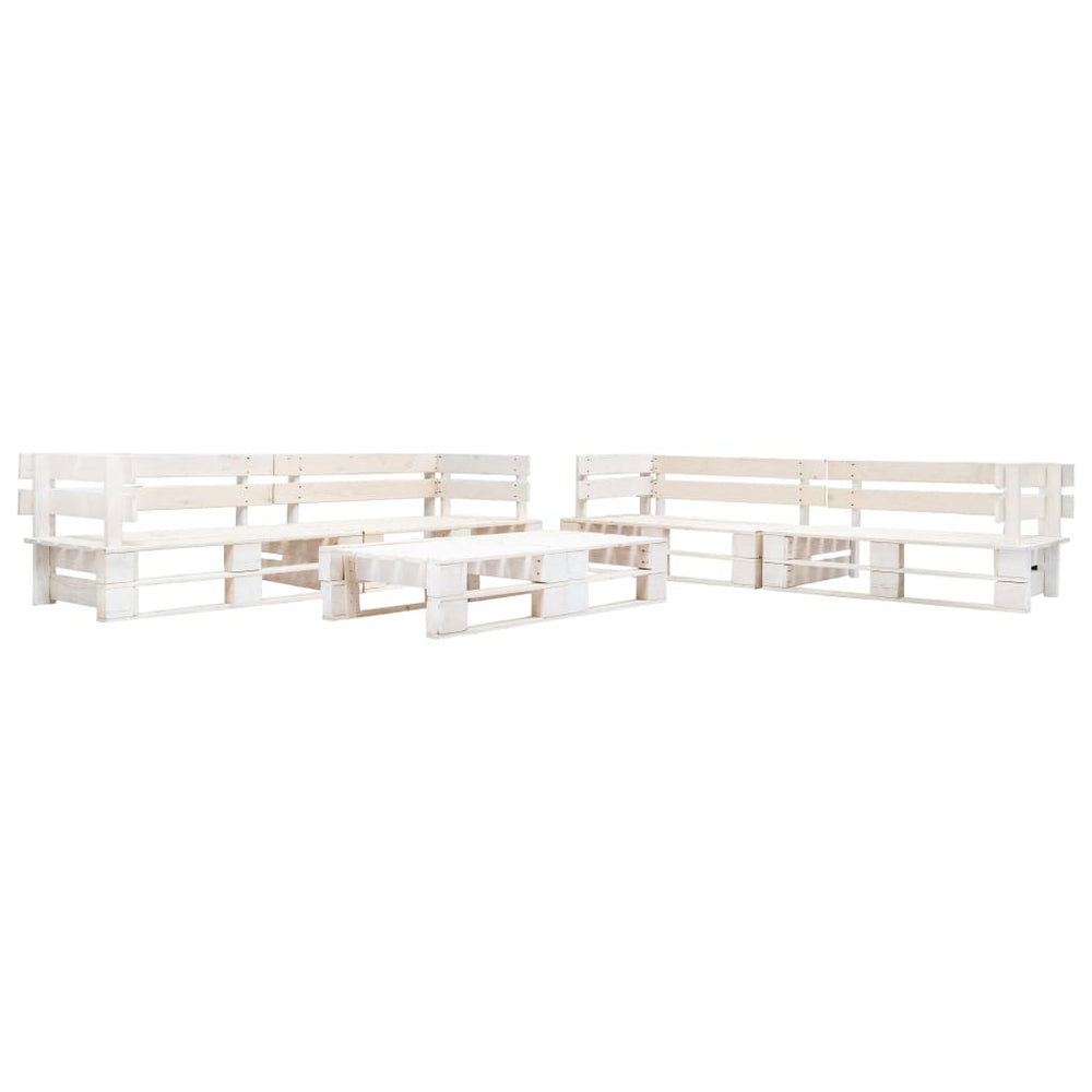 vidaXL Ensemble de salon de palettes 6 pcs Bois Blanc