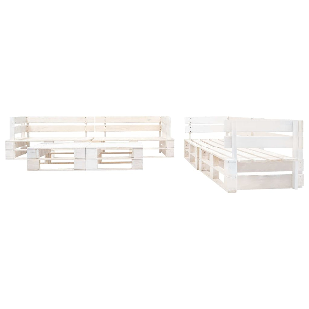vidaXL Ensemble de salon de palettes 6 pcs Bois Blanc