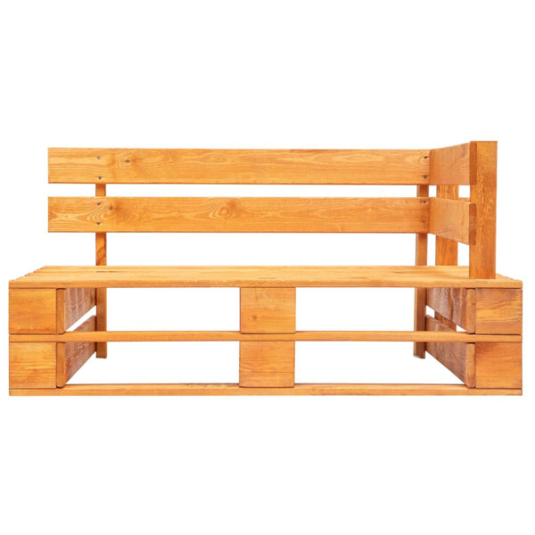 Garten-Palettensofa mit Roten Kissen Kiefernholz