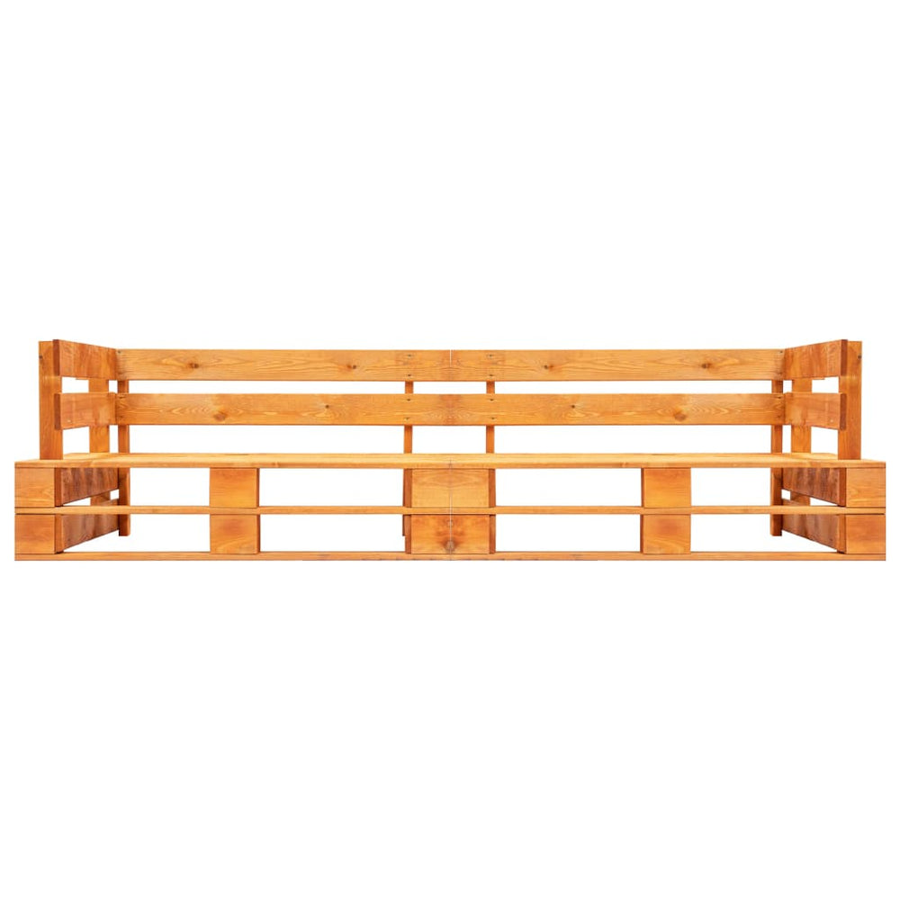 Garten-Palettensofa 2-Sitzer Honigbraun Holz