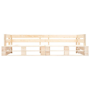 vidaXL Ensemble de canapés de palette d'extérieur 2 pcs avec coussins rouges en bois de pin