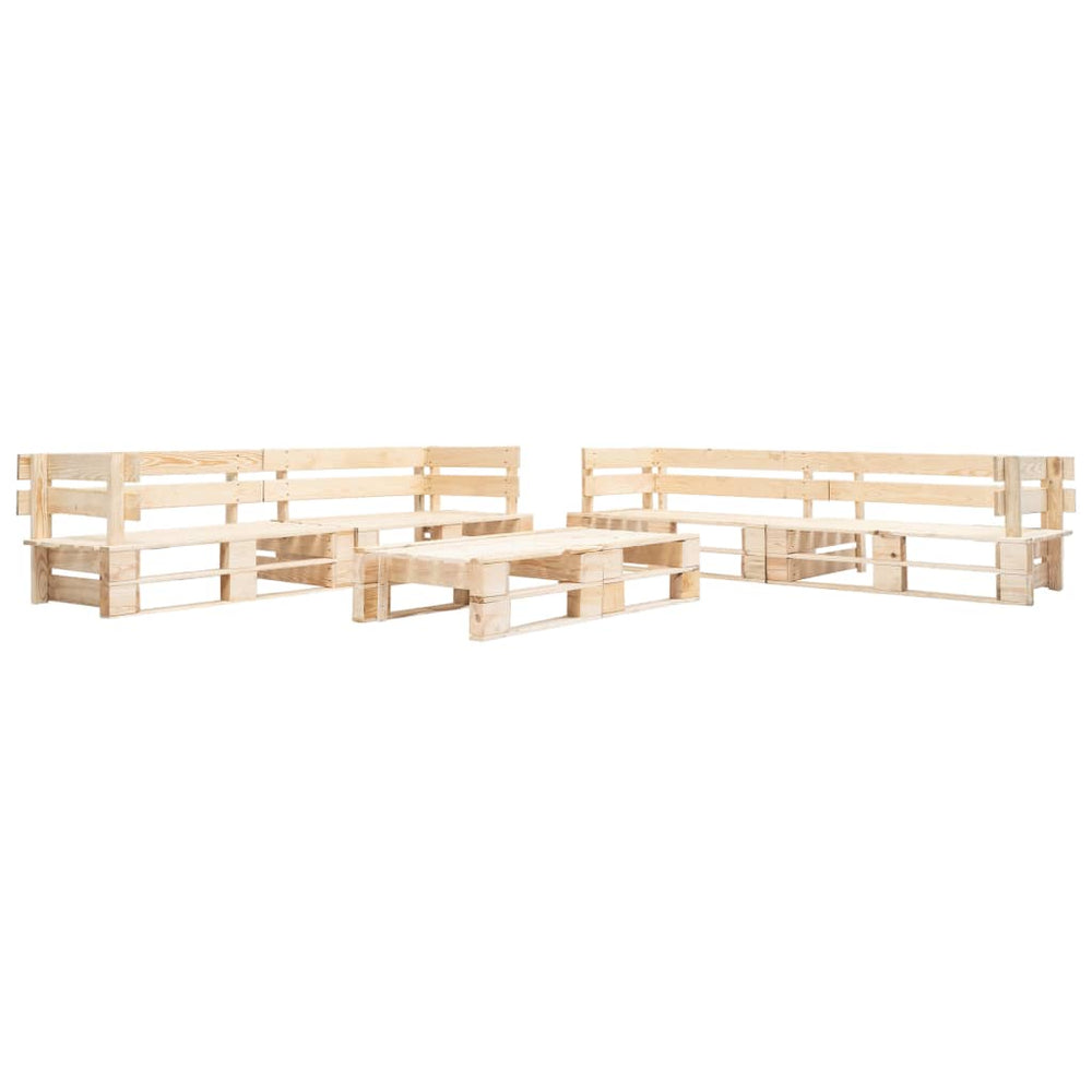 vidaXL Salon de jardin 6 pcs en palettes Bois naturel