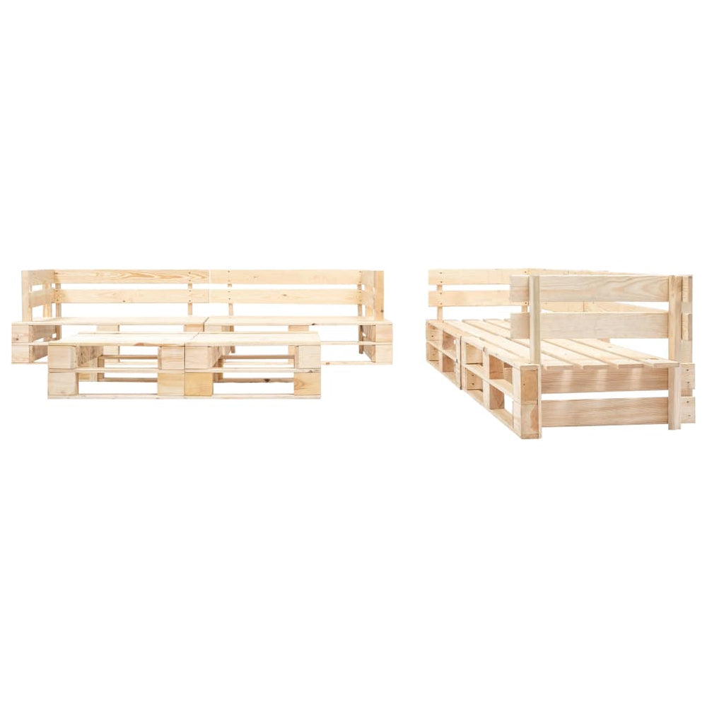 vidaXL Salon de jardin 6 pcs en palettes Bois naturel