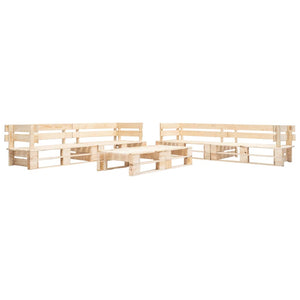 vidaXL Salon de jardin palette 6 pcs avec coussins rouges en bois
