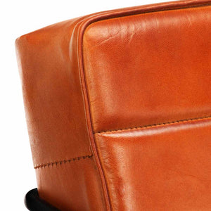 vidaXL Fauteuil marron clair cuir véritable