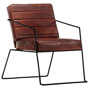 Sessel Dunkelbraun Echtleder
