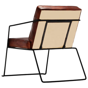 Sessel Dunkelbraun Echtleder