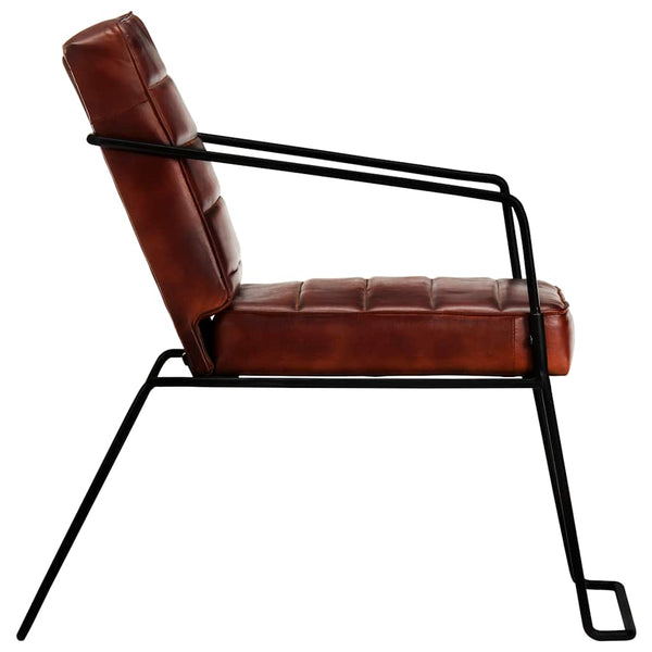 Sessel Dunkelbraun Echtleder